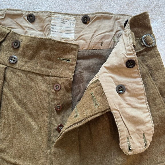 Vintage 1952 Wool Military Pants - Picture 4 of 6